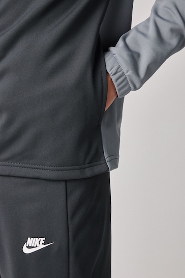 nike standard fit logo tracksuit grey