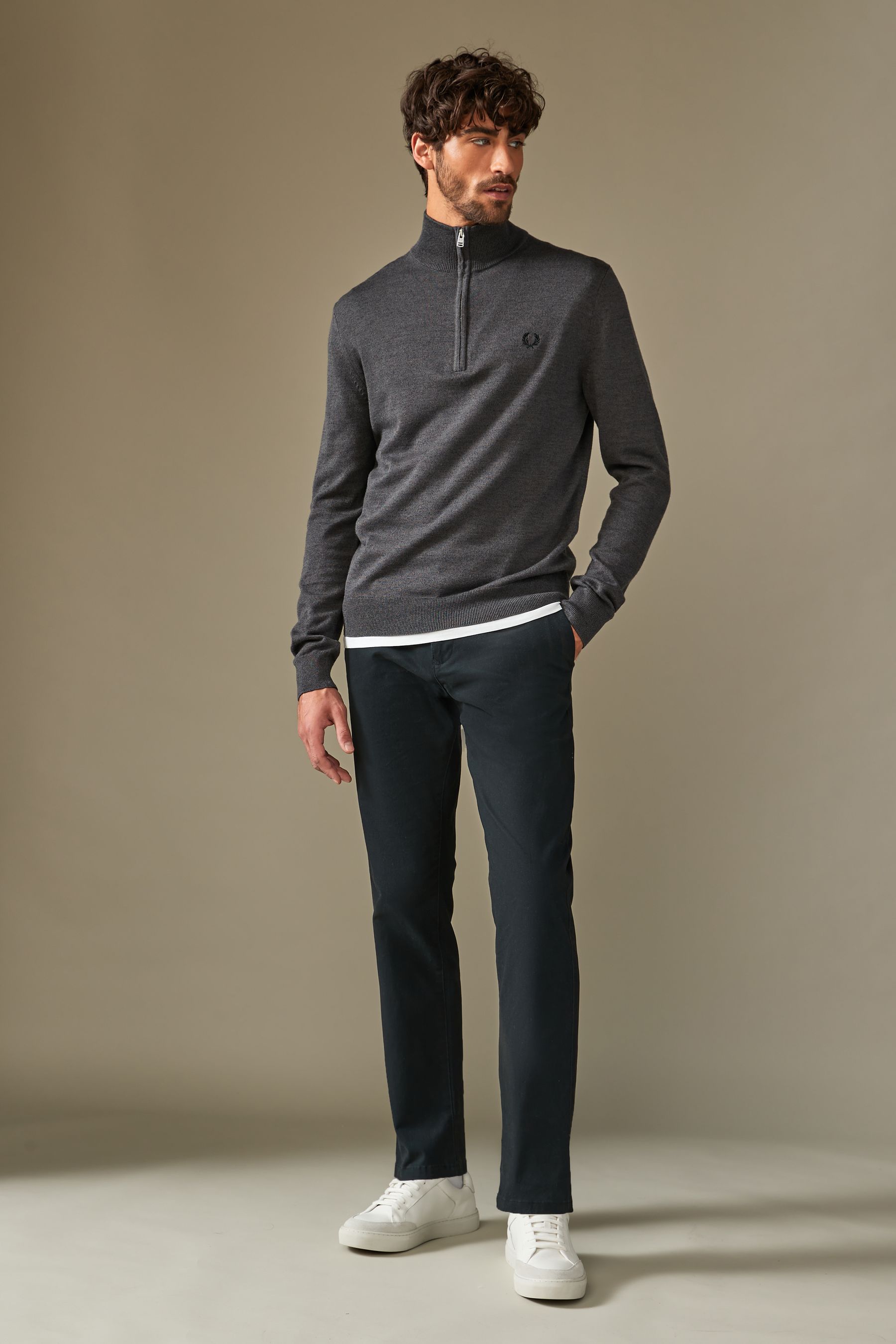Buy Fred Perry Classic Half Zip Knitted Jumper from Next Ireland