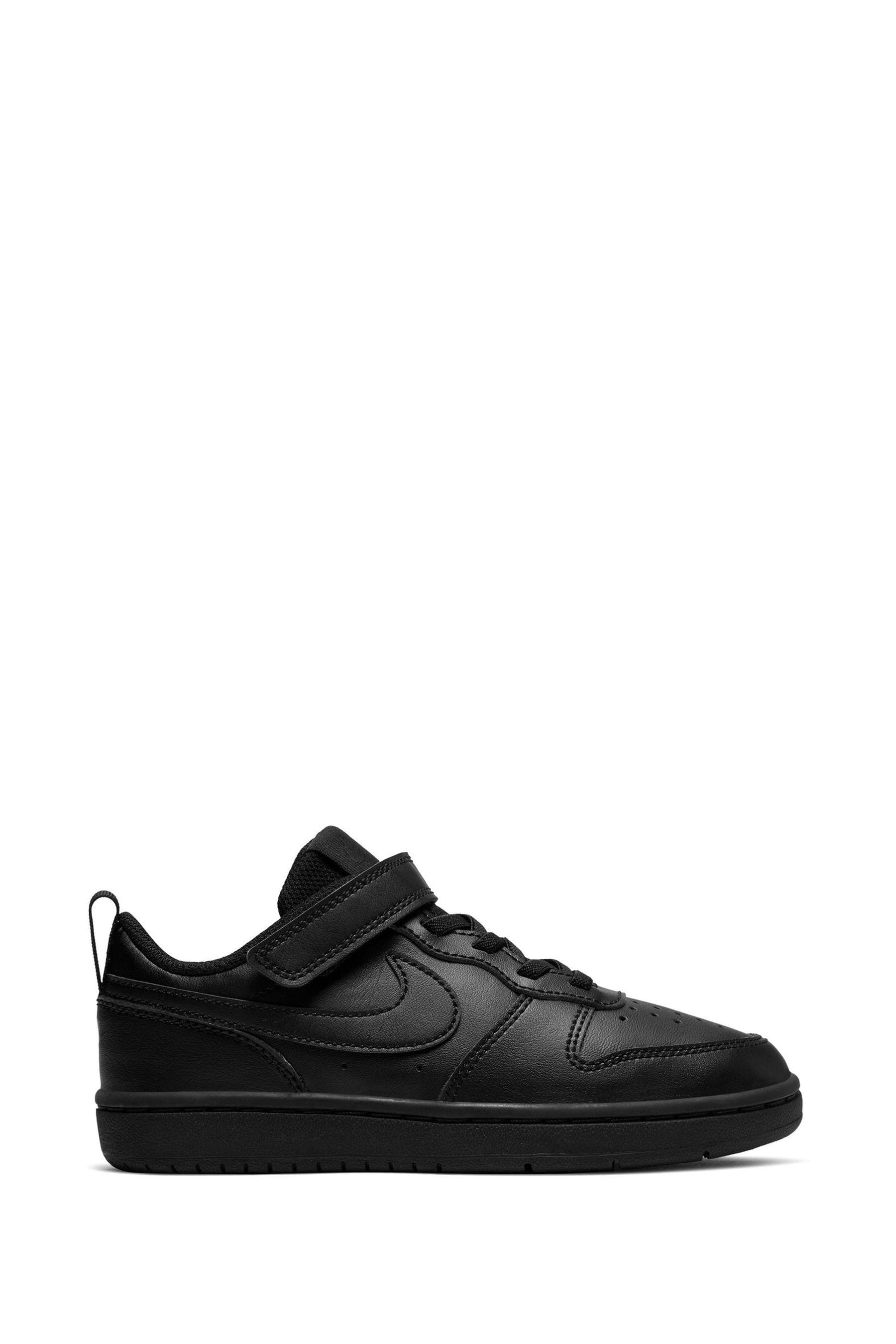Black leather nike trainers junior outlet