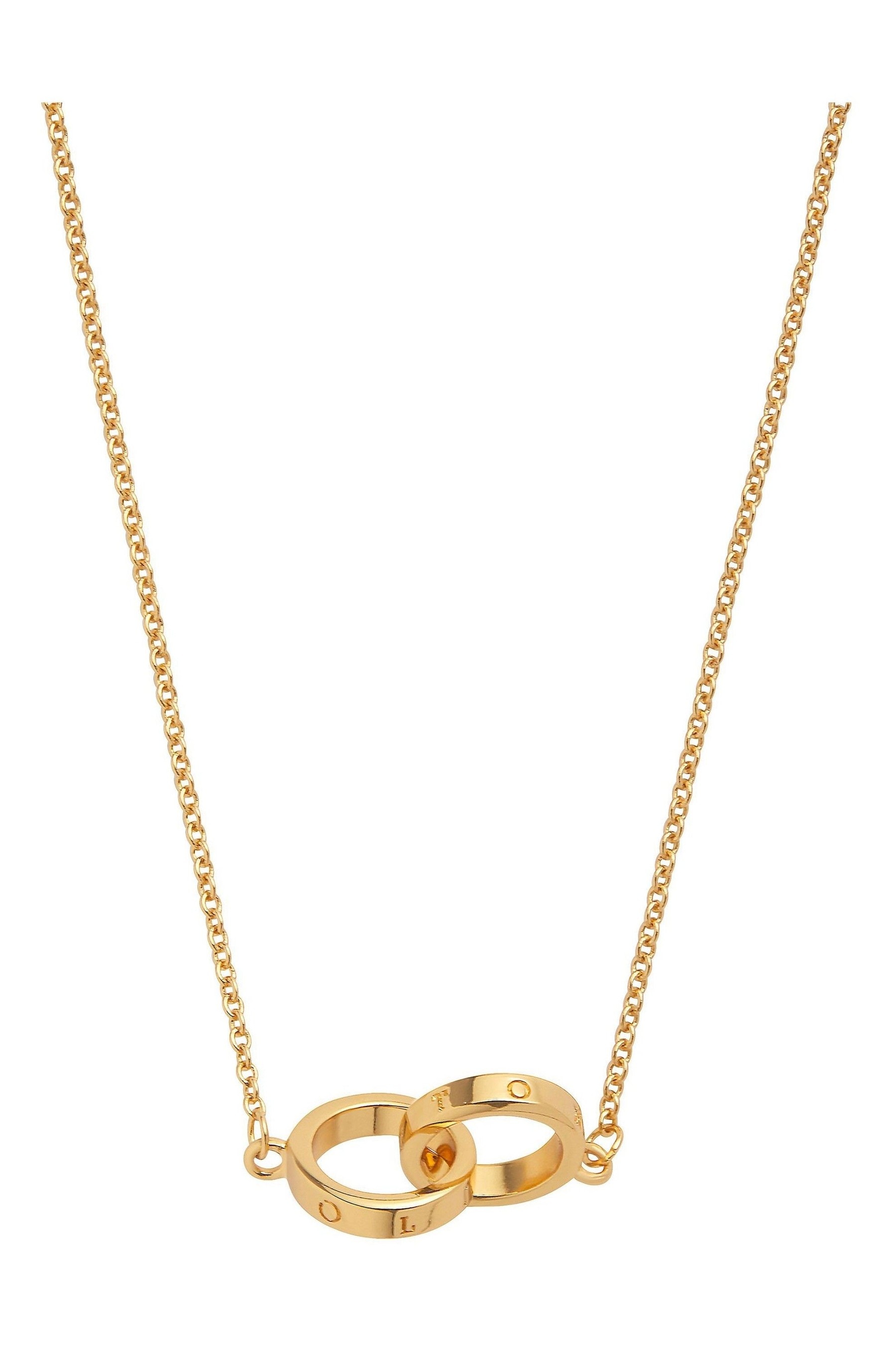 Olivia burton interlink deals rose gold necklace