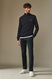 Fred Perry Classic Quarter Zip Knitted Jumper - Image 2 of 6