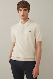 Fred Perry Merino Wool Blend Knitted Polo Shirt - Image 1 of 6