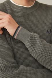 Fred Perry Waffle Stitch Knitted Jumper - Image 5 of 7