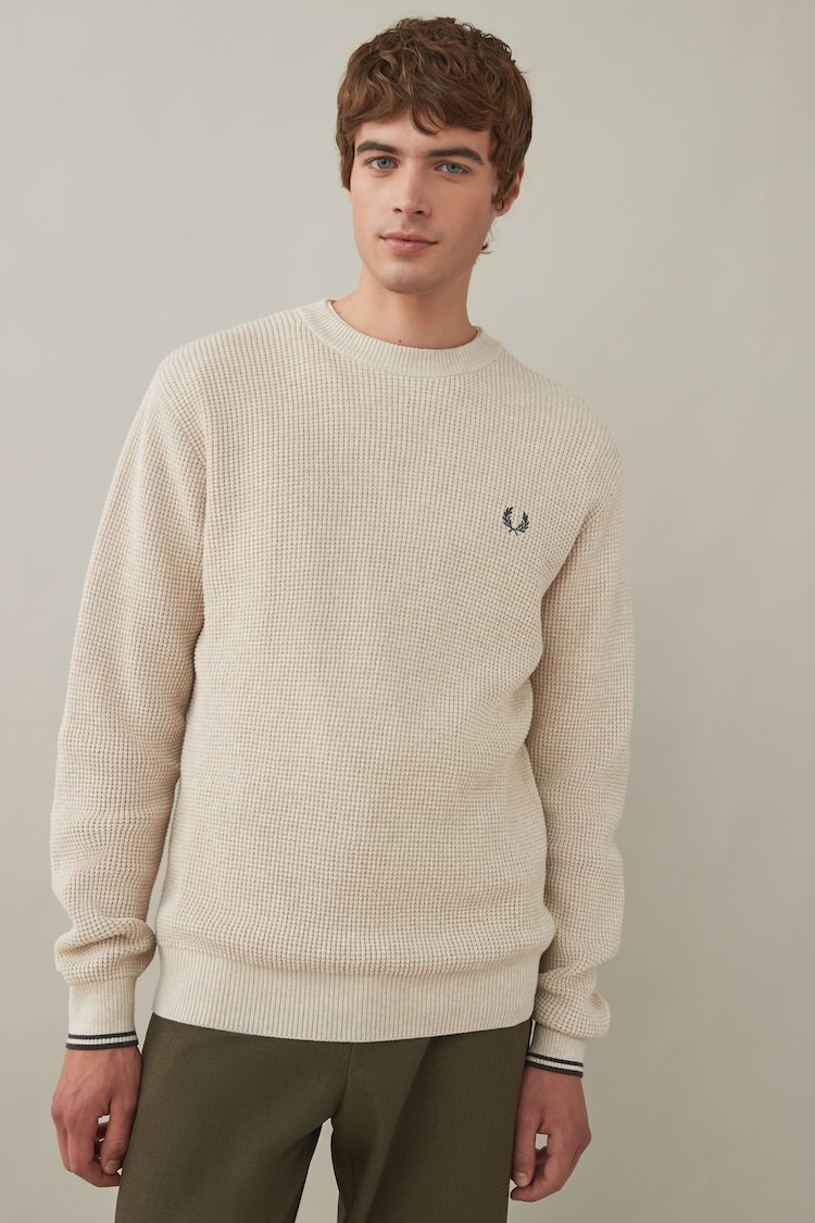 Fred Perry Waffle Stitch Knitted Jumper - Image 1 of 5