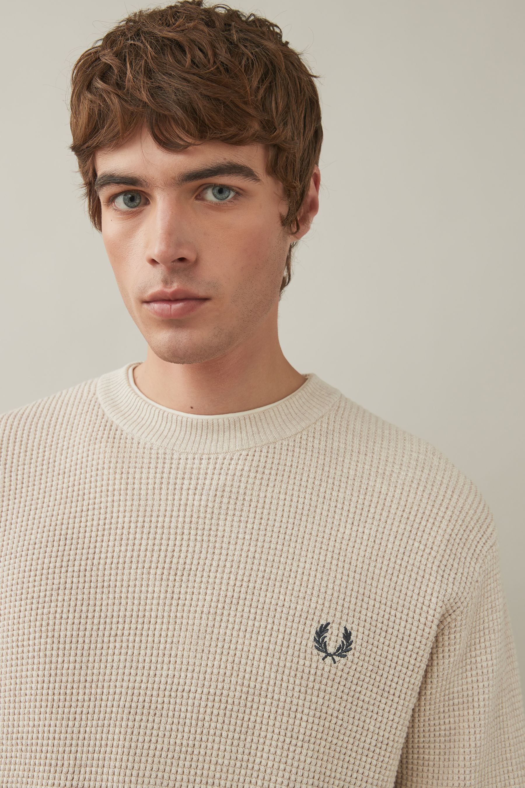 Fred perry waffle knit jumper hotsell