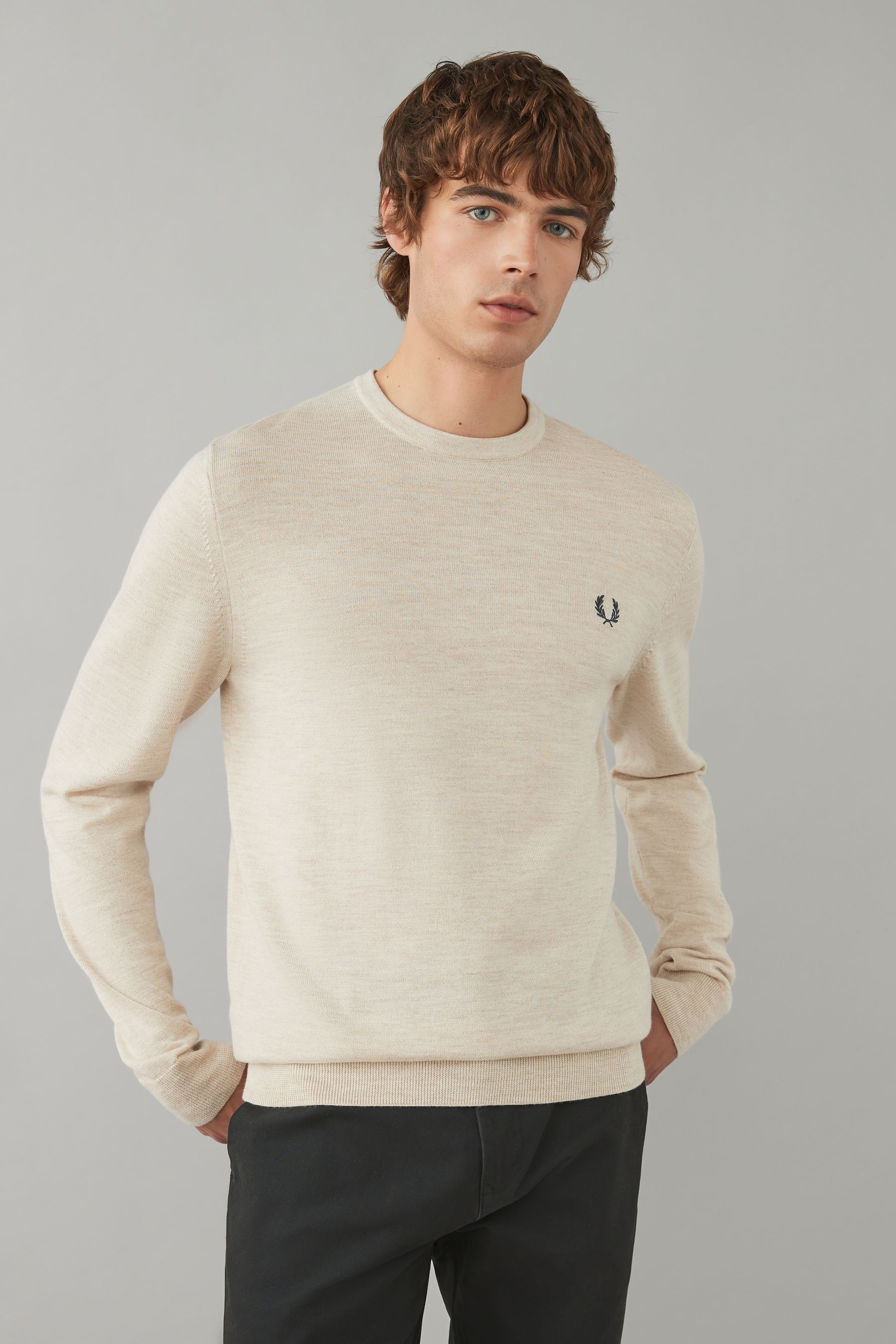 Fred perry merino crew neck jumper discount
