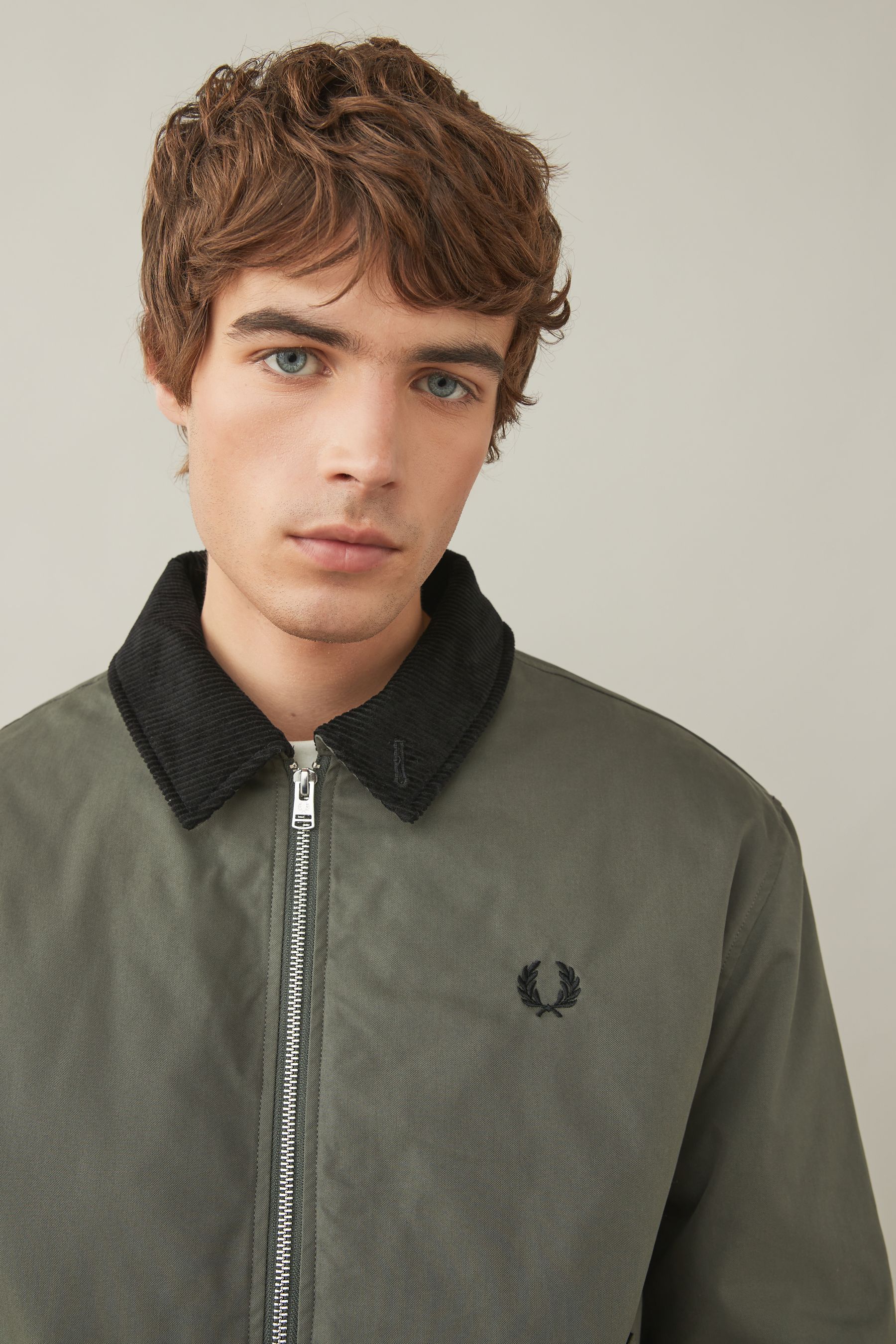 Fred perry bomber jacket green shop