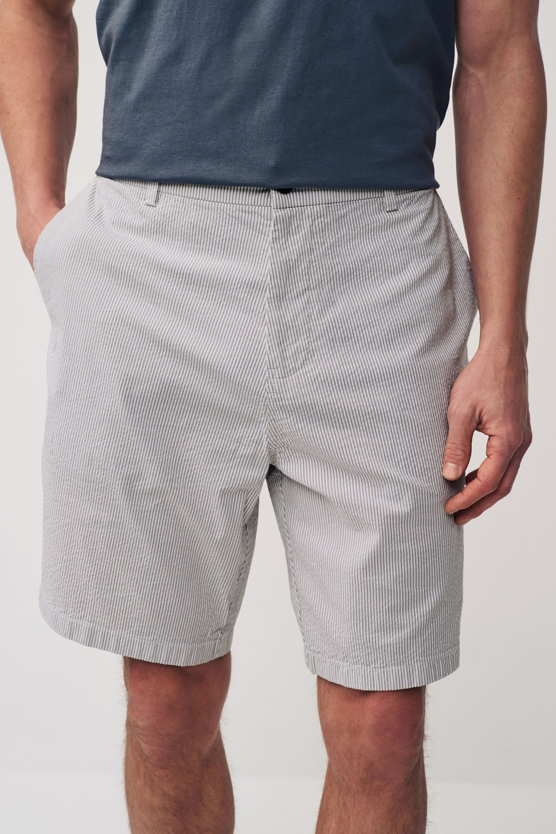 Stone Stripe Seersucker Chino Shorts - Image 1 of 9