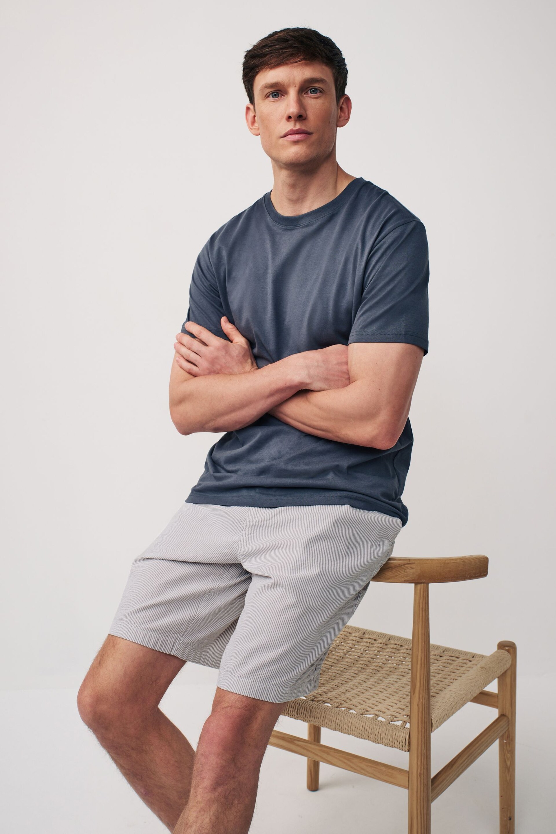 Stone Stripe Seersucker Chino Shorts - Image 2 of 9