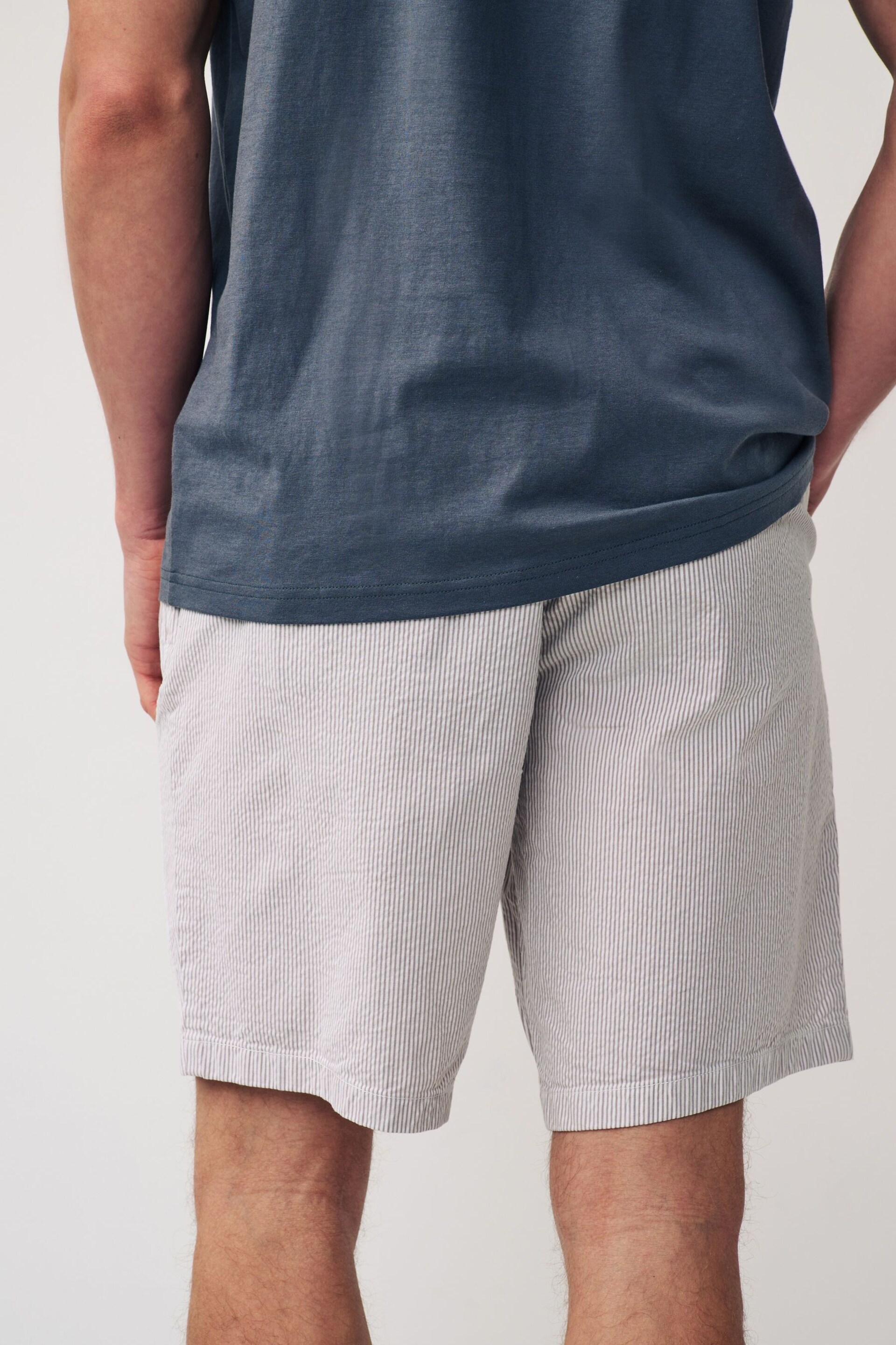 Stone Stripe Seersucker Chino Shorts - Image 3 of 9