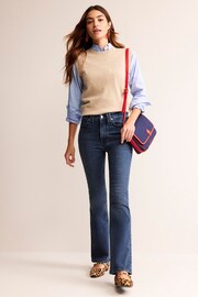 Boden Blue Mid Rise Slim Flare Jeans - Image 3 of 6