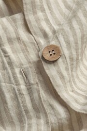 Piglet in Bed Oatmeal Stripe Linen Duvet Cover - Image 2 of 2