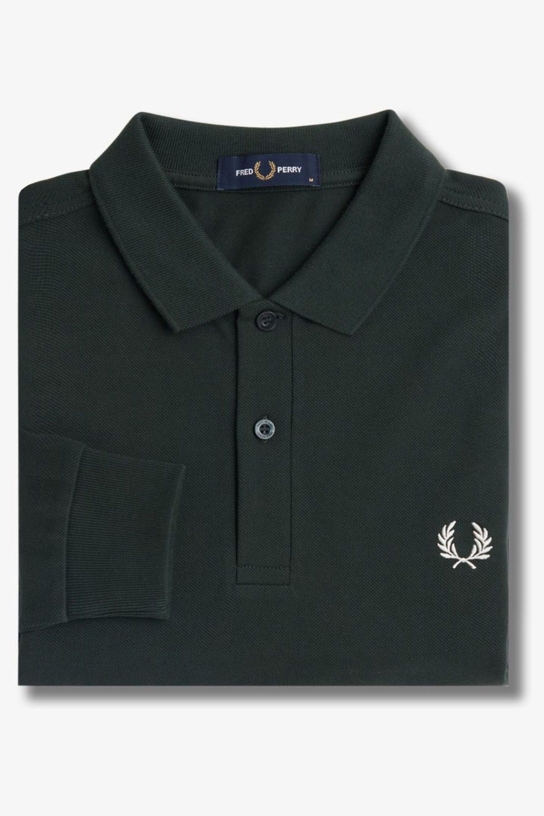 Buy Fred Perry Plain Long Sleeve Polo Shirt from Next Luxembourg
