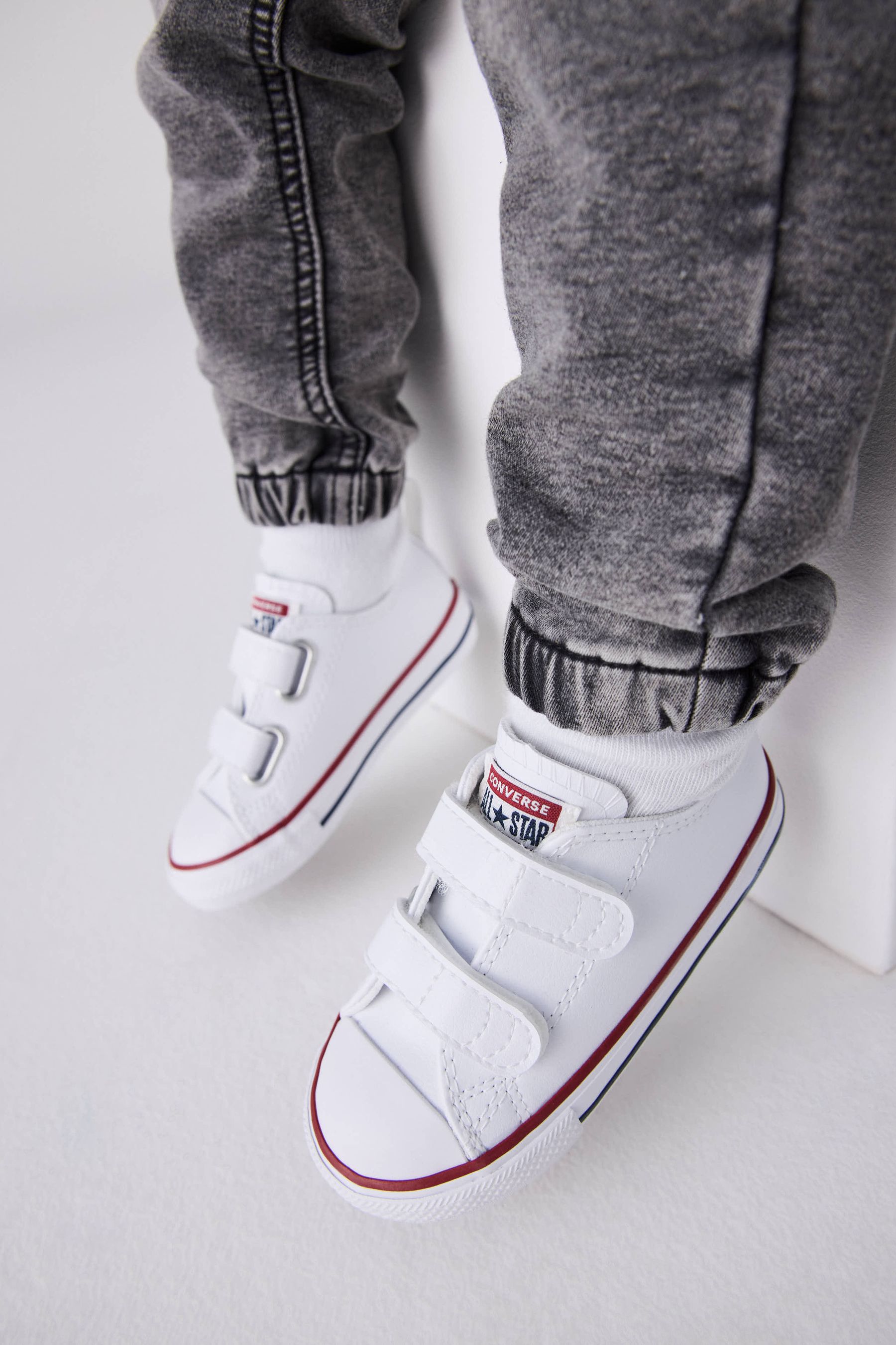 White leather converse infant cheap