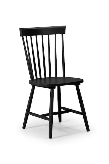 Julian Bowen Set of 2 Black Torino Dining Chairs
