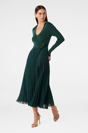 Forever New Green Posey Woven Mix Knit Dress - Image 3 of 4