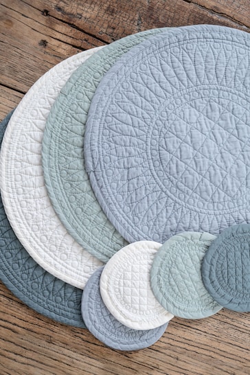 Mary Berry 4 Pack Grey Signature Cotton Set of 4 Grey Coasters