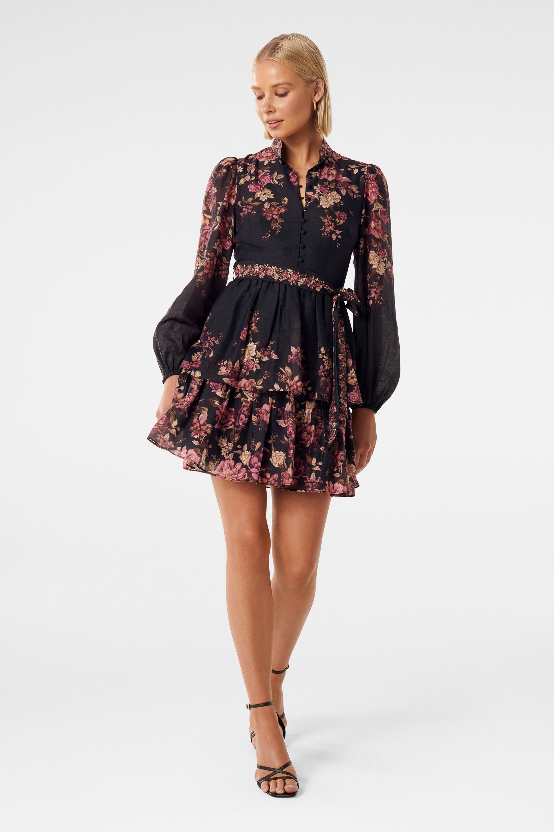 Forever new floral tiered maxi dress hot sale