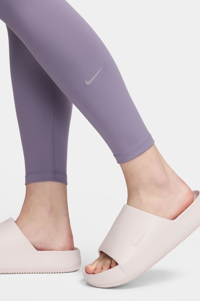 Nike Purple Dri-FIT One High Waisted Leggings - Image 8 of 9
