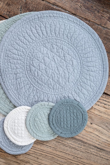 Mary Berry 4 Pack Green Signature Cotton Set of 4 Green Coasters
