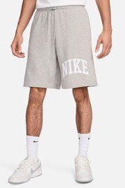 Nike Dark Grey Club Fleece French Terry Shorts - Image 1 of 7