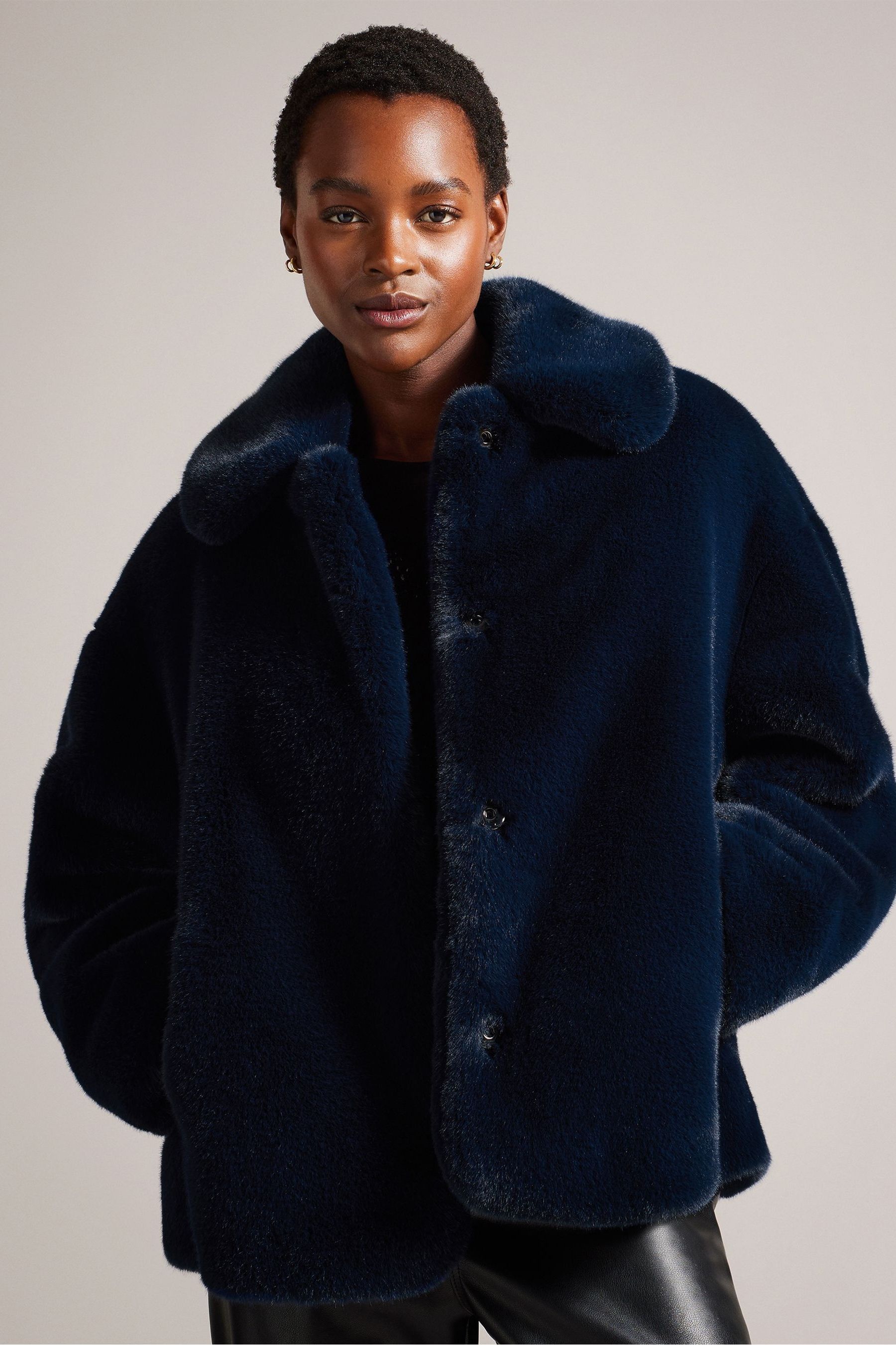 Ted baker shearling jacket hotsell