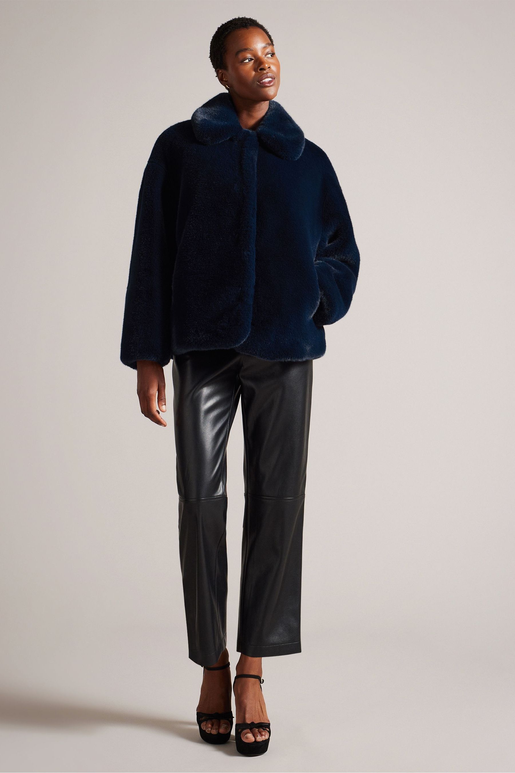 Ted baker faux fur jacket shop
