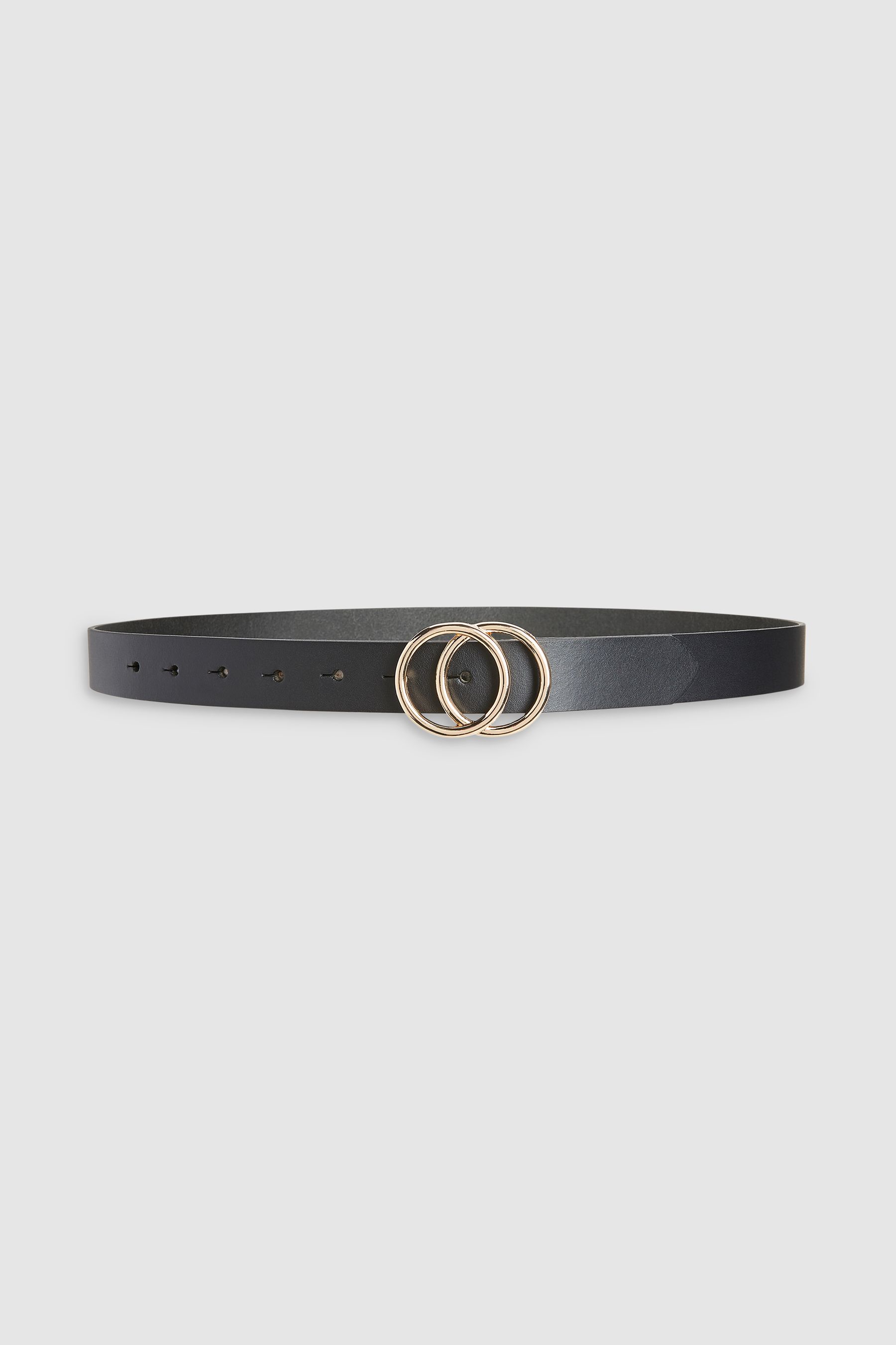 Black belt with two silver circles top