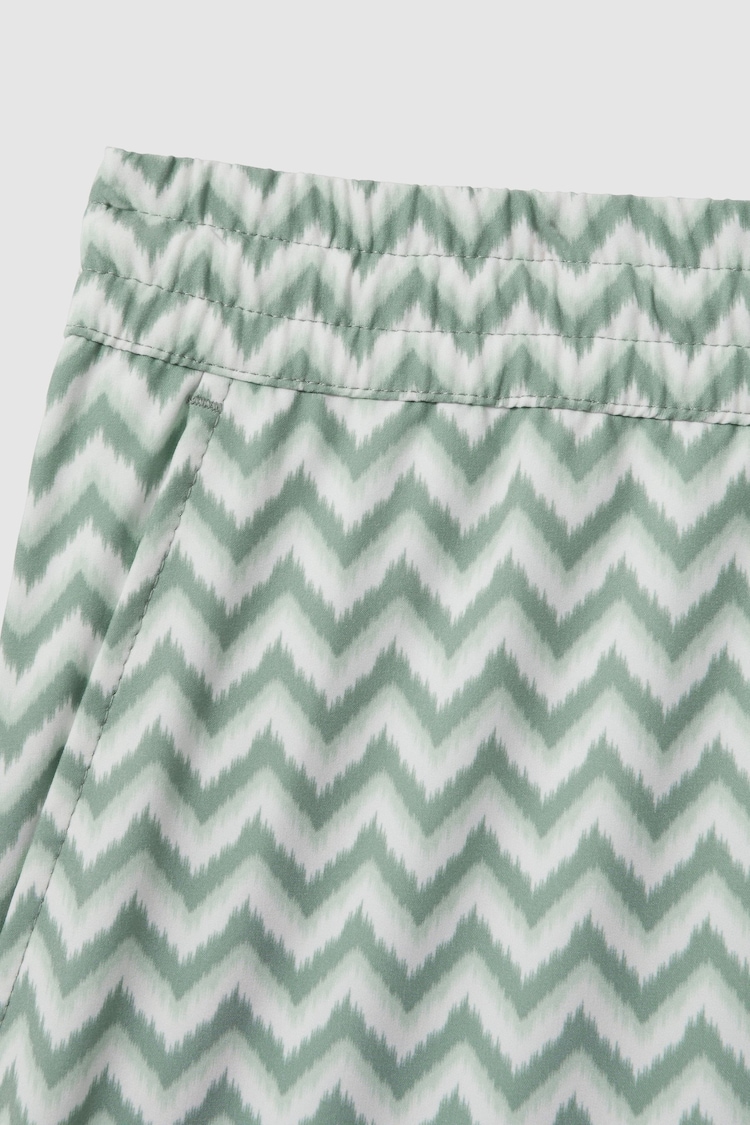 Reiss Sage Cable Zig-Zag Print Drawstring Swim Shorts - Image 6 of 6