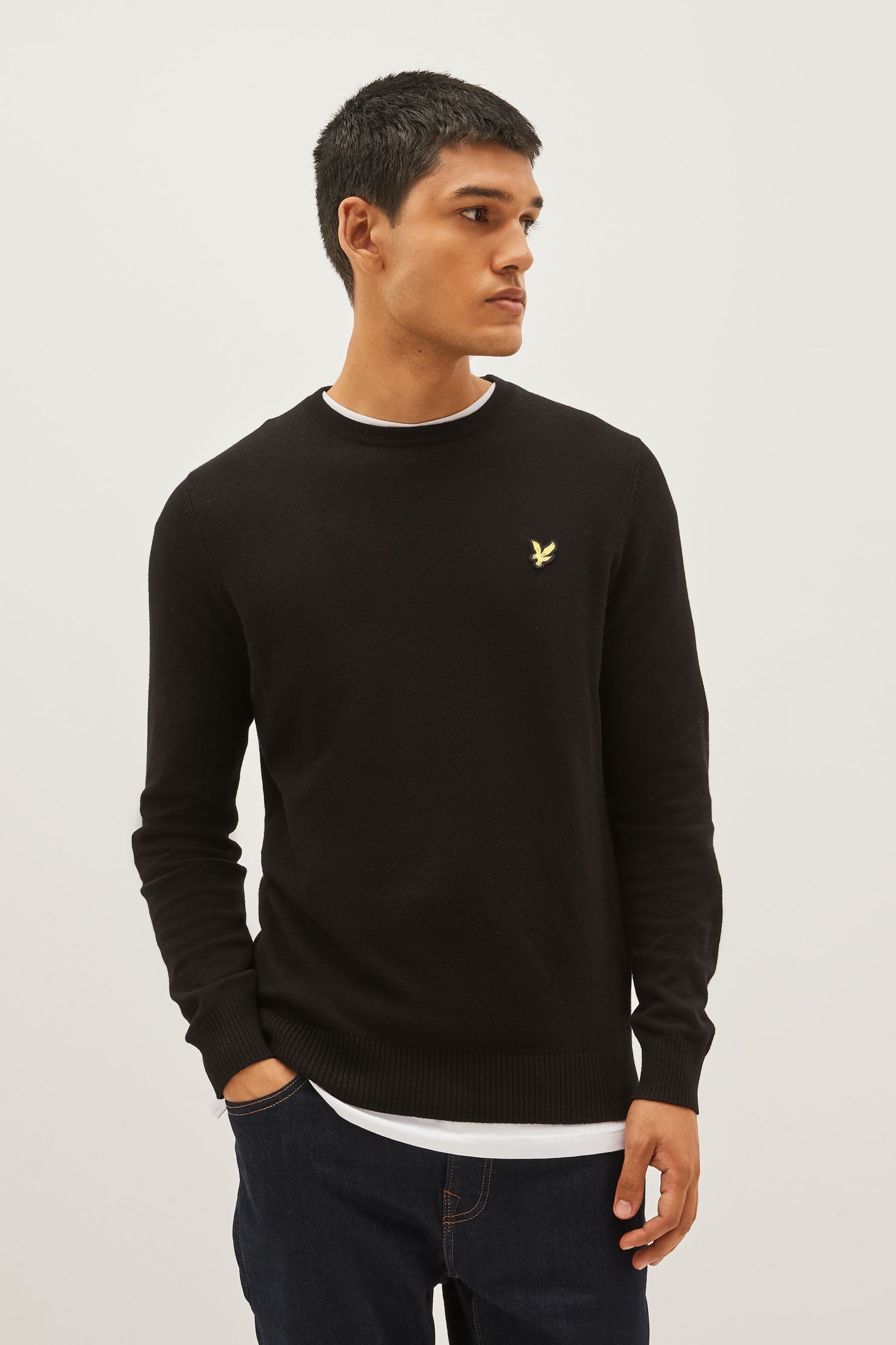 Lyle & Scott Crew-Neck Cotton Merino Jumper - Image 1 of 6