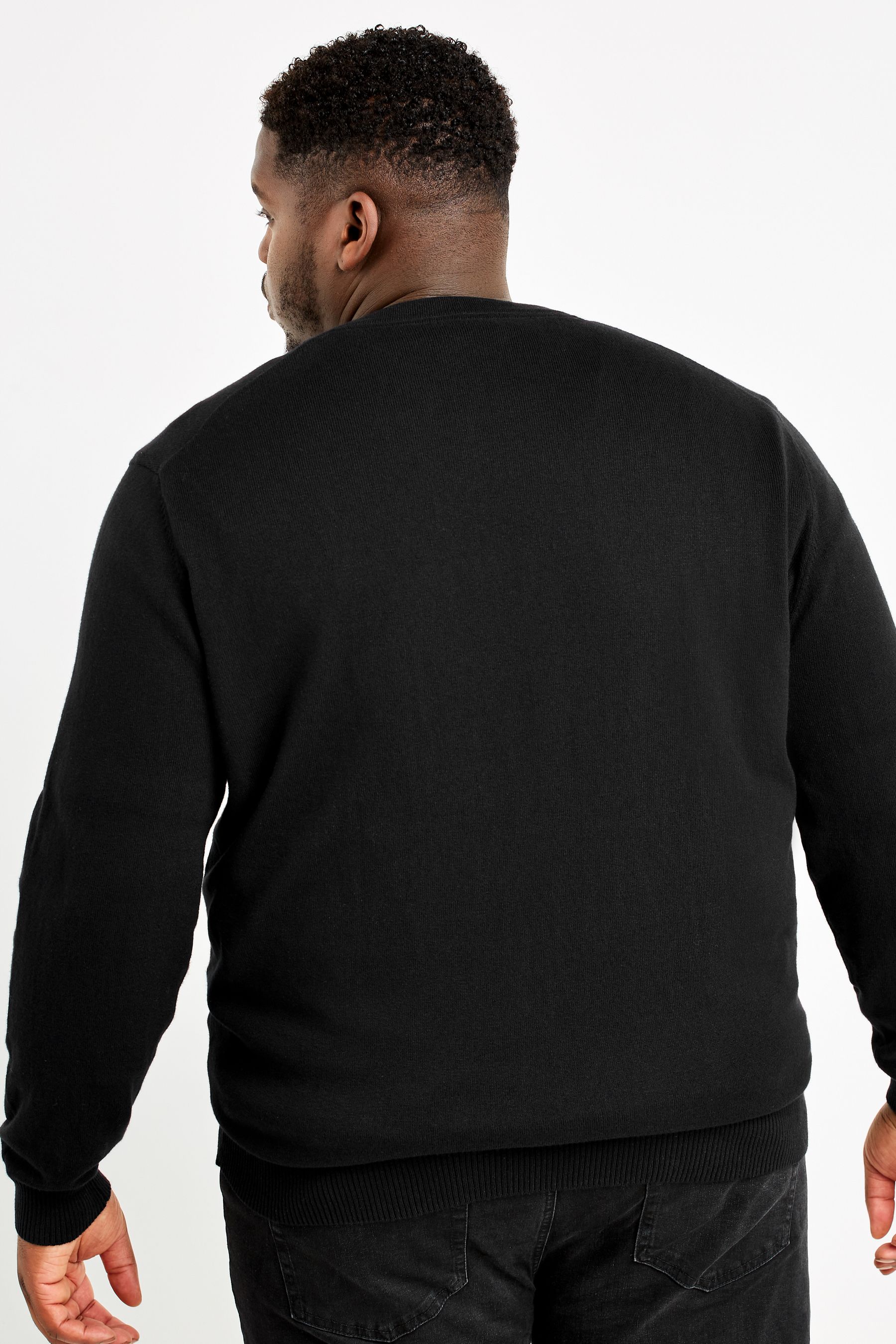 Buy Lyle Scott Black Crew Neck Cotton Merino Jumper from Next Ireland