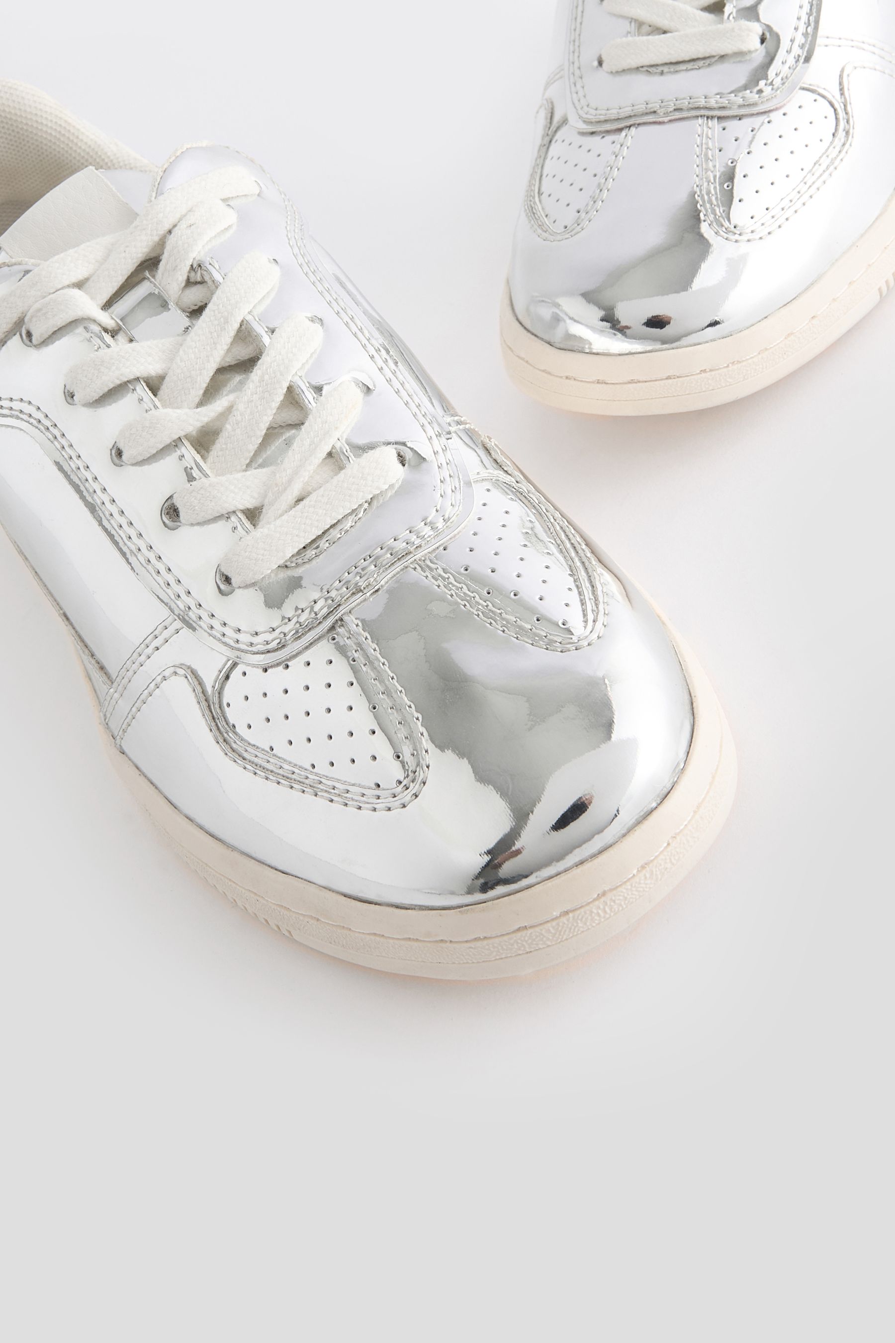 Buy Silver Forever Comfort Slim Lace Up Trainers from the Next UK online shop