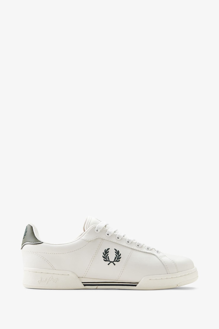 Fred Perry Ecru White B722 Leather Trainers - Image 1 of 5