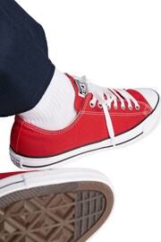 Converse Red Regular Fit Chuck Taylor All Star Ox Trainers - Image 5 of 6