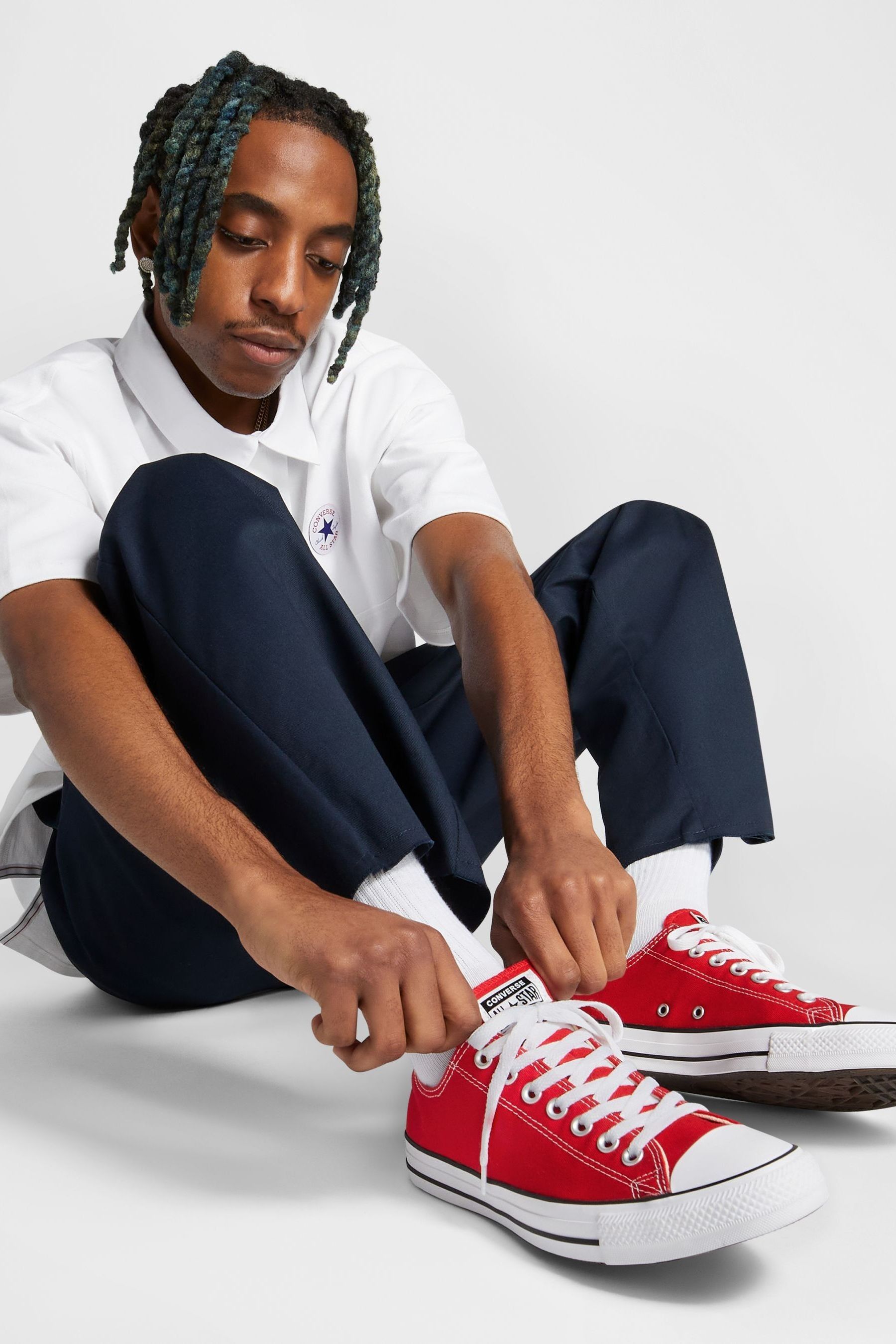 Converse Red Standard Fit Chuck Taylor All Star Ox Trainers