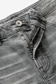 Grey Skinny Fit Stretch Denim Shorts - Image 6 of 8