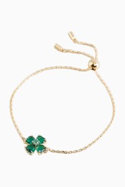 Swarovski Green Idyllia Soft Bracelet Clover Gold Shiny - Image 1 of 2