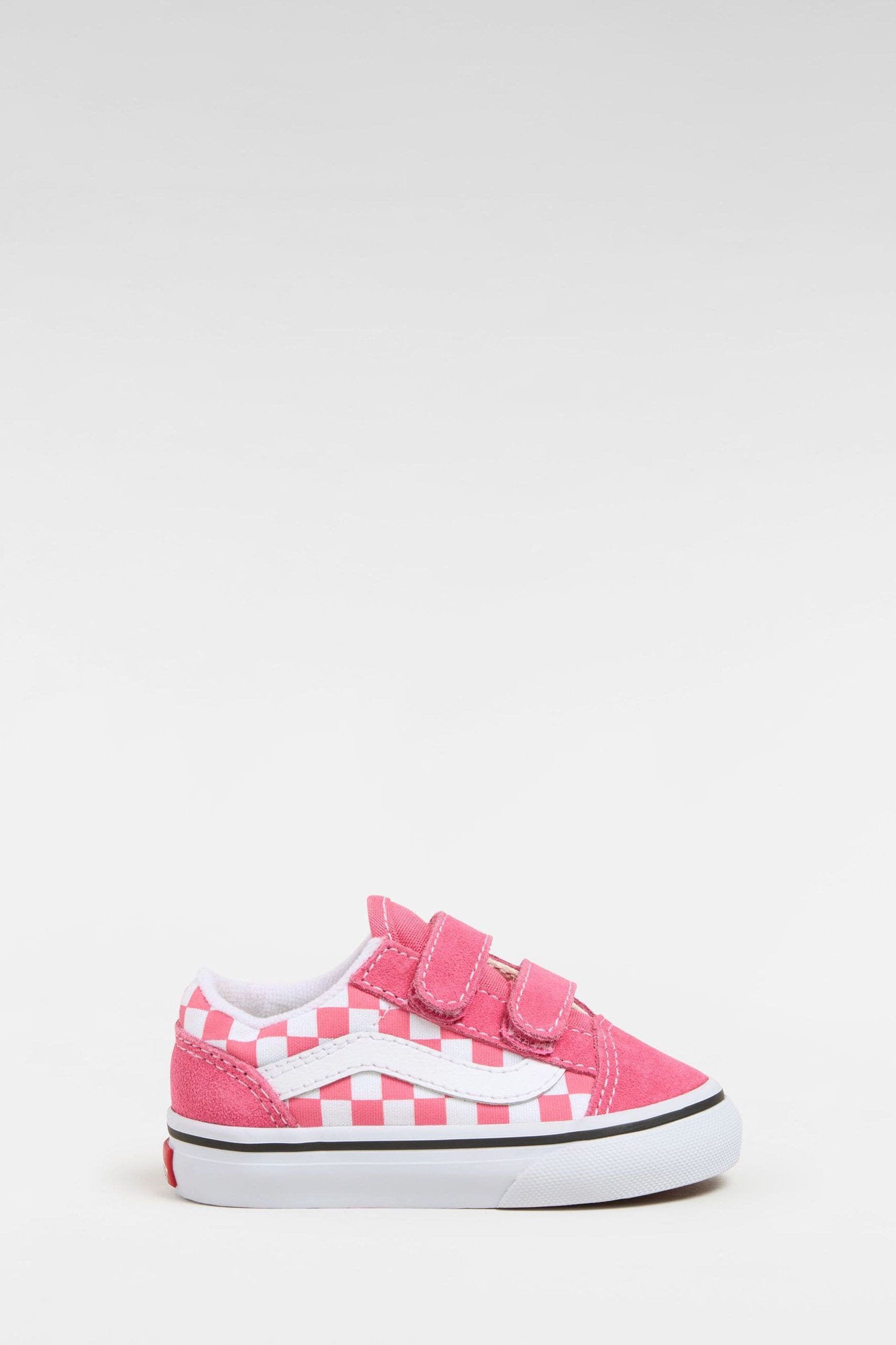 Vans Girls Pink Old Skool Velcro Trainers