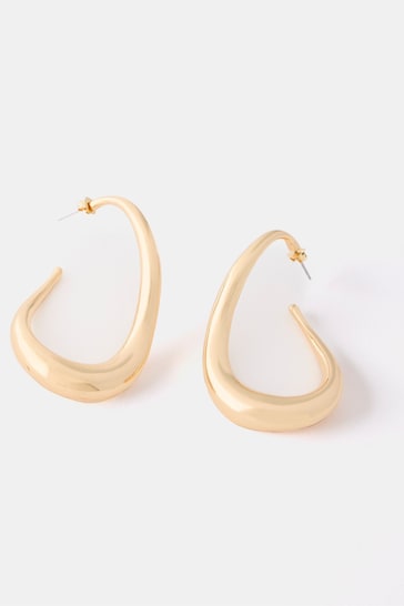 Mint Velvet Gold Tone Irregular Earrings