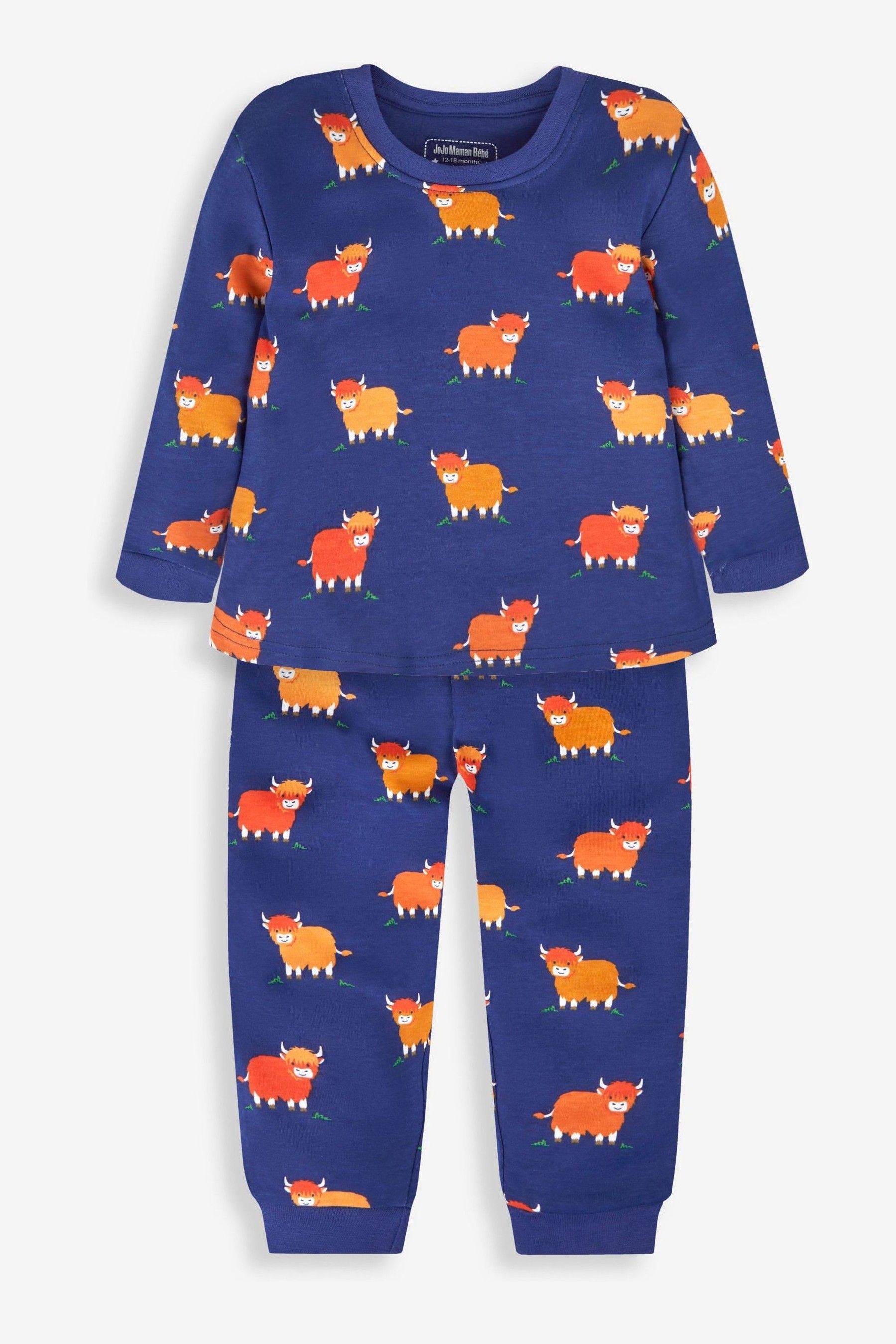 Buy JoJo Maman Bebe Navy Boys 2 Pack Highland Cow Jersey Pyjamas from Next France