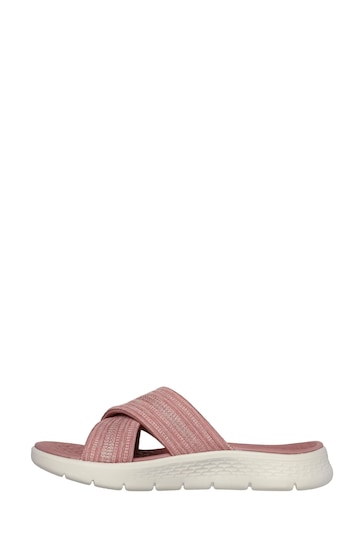 Skechers Pink Ladies Go Walk Flex Butterfly Bliss Sandals