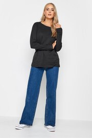 Long Tall Sally Black Crew Neck T-Shirts 2 Pack - Image 4 of 5