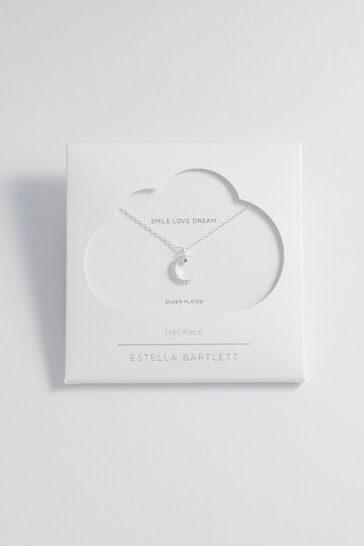 Estella Bartlett Silver Moon & Star Necklace