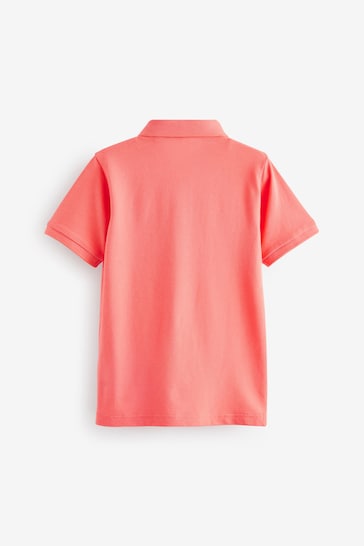 Salmon Pink Short Sleeve Polo Shirt (3-16yrs)
