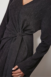 Mint Velvet Grey Knot Detail Midi Dress - Image 6 of 8