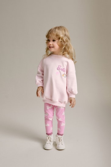 Pink Barbie Crew Sweatshirt & Leggings Set (3mths-7yrs)