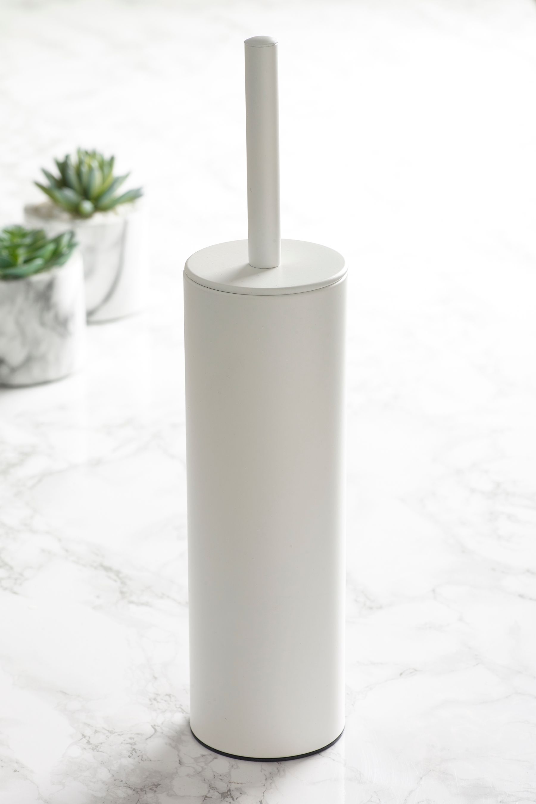 White porcelain toilet brush online