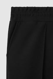 Reiss Black Premier Interlock Jersey Drawstring Joggers - Image 5 of 7