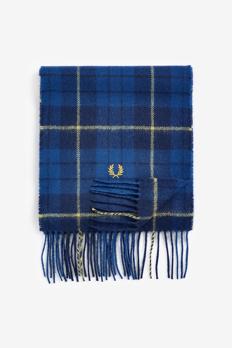 Fred Perry Lambswool Tartan Check Scarf - Image 1 of 2