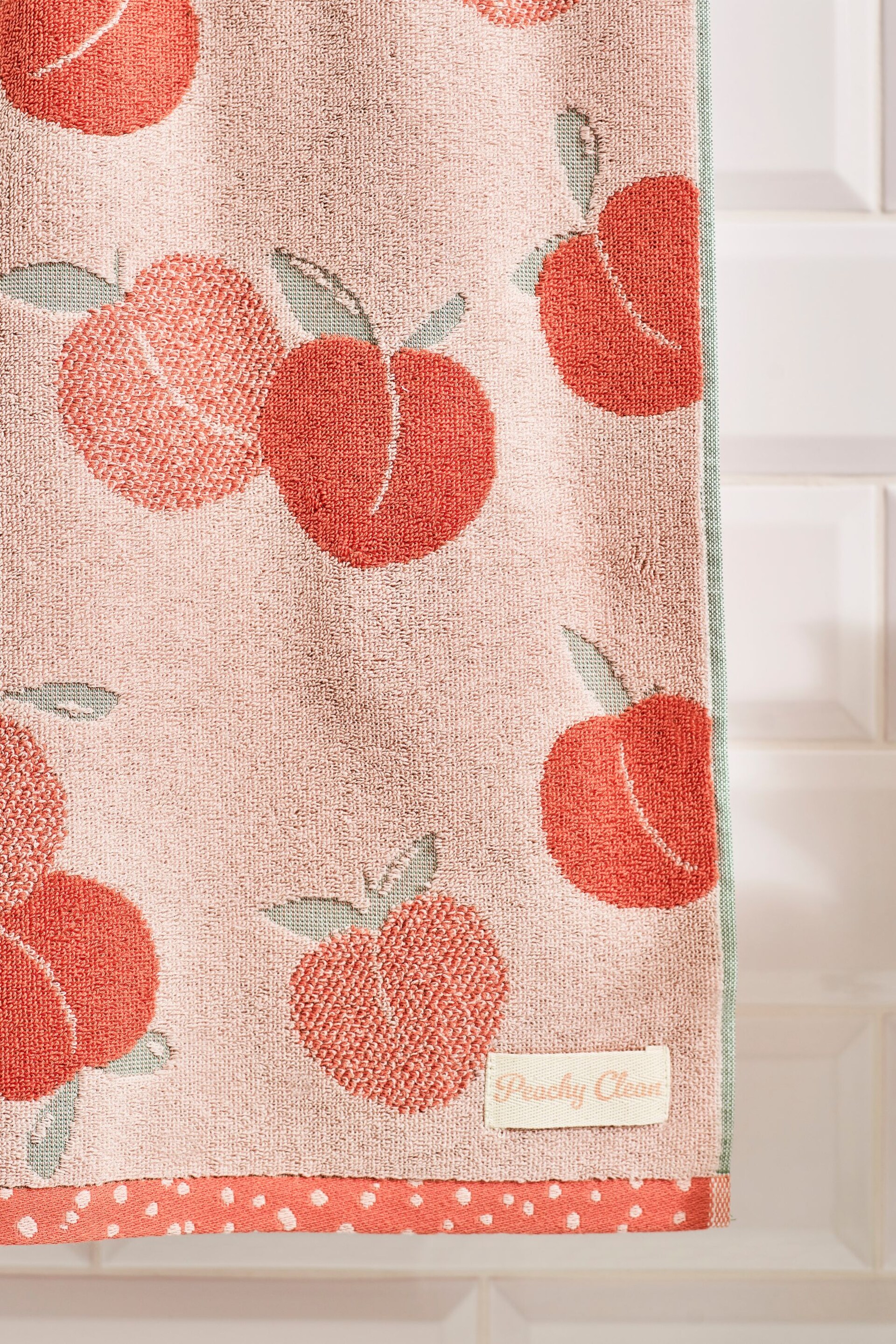 Orange Peach 100% Cotton Towel - Image 5 of 5